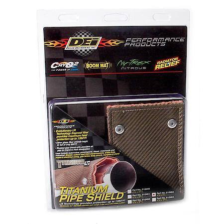 Titanium Pipe Shield, 4 Inches X 8 Inches, Up To 1350 Deg., Includes Hardware