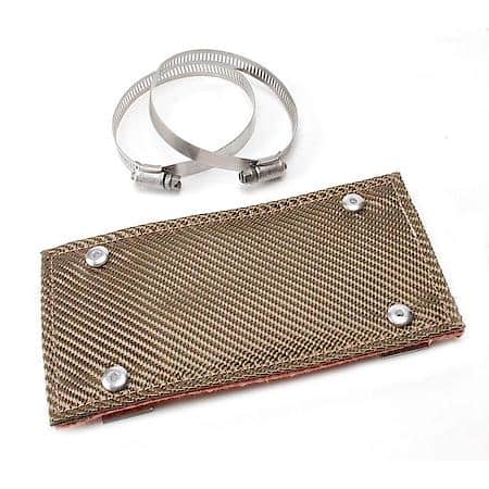 Titanium Pipe Shield, 4 Inches X 8 Inches, Up To 1350 Deg., Includes Hardware