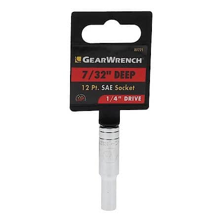 1/4" Drive 12 Point Deep Sae Socket 7/32"