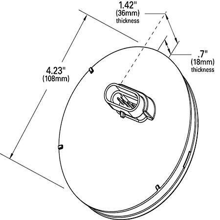 4" Round LED Stop Tail Turn with Integrated Back-Up Light