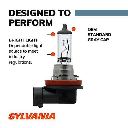 H11 Basic: Halogen Headlight Bulb, Basic Performance, 2 Pack