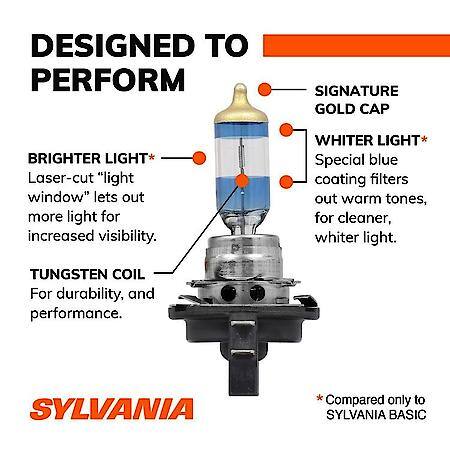 H11B SilverStar Ultra: Halogen Headlight Bulb, Brightest Downroad and Whiter Light, 2 Pack