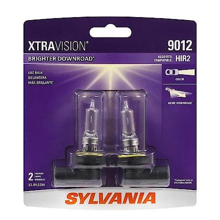 9012 XtraVision: Halogen Headlight Bulb, More Downroad Visibility, 2 Pack
