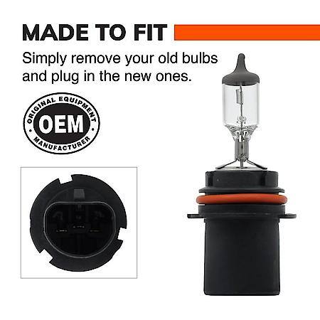 9007 Basic: Halogen Headlight Bulb, Basic Performance, 2 Pack