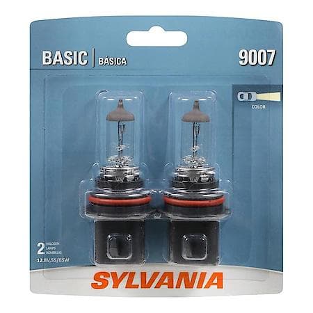 9007 Basic: Halogen Headlight Bulb, Basic Performance, 2 Pack