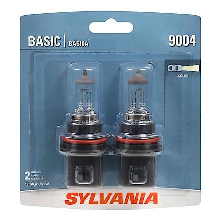 9004 Basic: Halogen Headlight Bulb, Basic Performance, 2 Pack