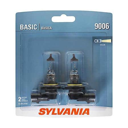 9006 Basic: Halogen Headlight Bulb, Basic Performance, 2 Pack