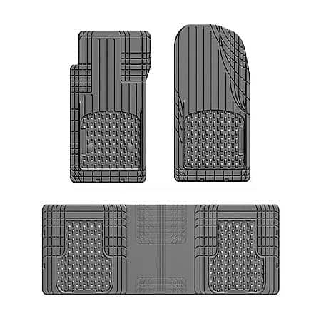Tall Outer Ridges With Lower Containment Reservoir, Gray, Rubber, 3 Piece