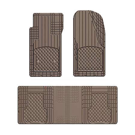Tall Outer Ridges With Lower Containment Reservoir, Tan, Rubber, 3 Piece