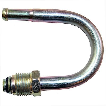 Fuel Line Adapter - 180 Degree 3/8 Steel To 3/8 Nylon - 1 Per Bag