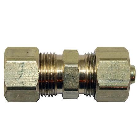 Fuel Line Compression Union - 3/8 Steel To 3/8 Nylon - 2 Per Bag
