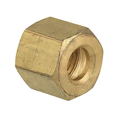 Brass Compression Nut, 1/4 Tube, 1/Card
