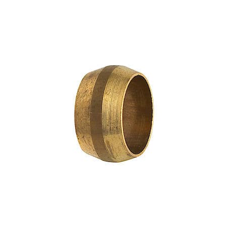 Brass Compression Sleeve, 3/8 Tube, 1/Card