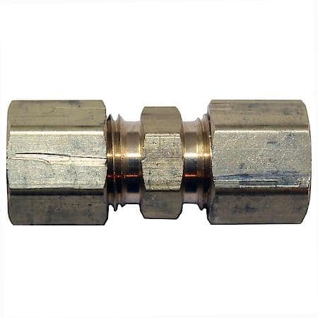 Fuel Line Compression Union - 1/4 Nylon To 1/4 Nylon - 2 Per Bag