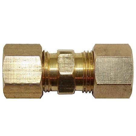 Fuel Line Compression Union - 5/16 Steel To 5/16 Nylon - 2 Per Bag