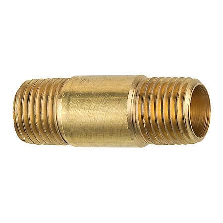 Brass Long Nipple, 1-1/2 Length, Male (1/4-18 Npt), 1/Card