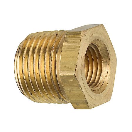 Brass Bushing, Male (1/2-14 Npt), Female (1/4-18 Npt), 1/Card