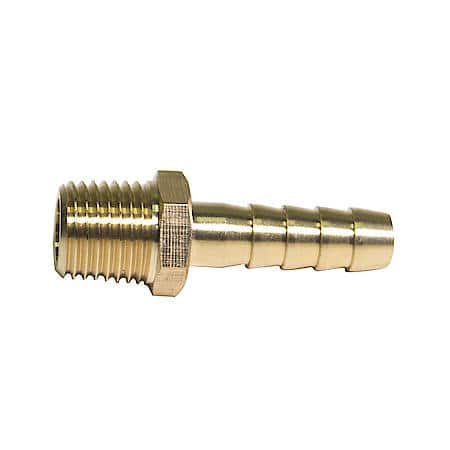 Brass Fuel Connector, 5/16 Hose, Male (1/4-18 Npt), 1/Card
