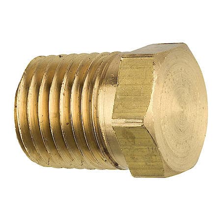 Brass Hex Plug, Male (1/4-18 Npt), 1/Card