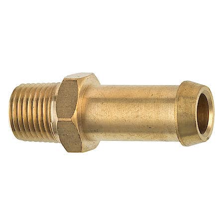 Brass Fuel Connector, 3/8 Hose, Male (1/8-27 Npt), 1/Card