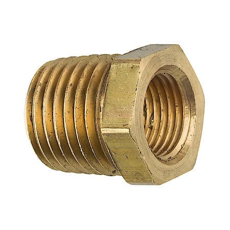 Brass Bushing, Male (1/4-18 Npt), Female (1/8-27 Npt), 1/Card
