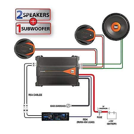 4 Channel Amplifier With 150 Watts Power To 4 Speakers Or 1,200 Watts Total