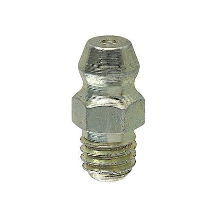 Steel Straight Grease Fitting, 12.8Mm Length, Male (6X1.0Mm), 1/Card