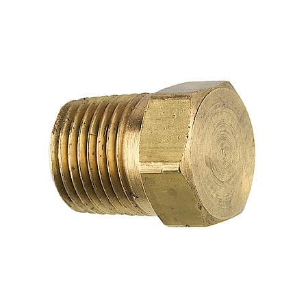 Brass Hex Plug, Male (1/8-27 Npt), 1/Card