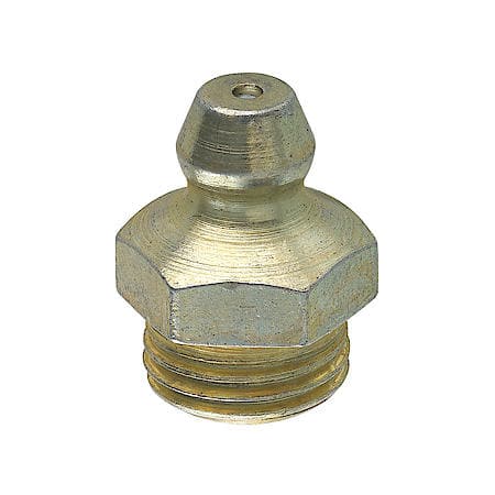 Steel Straight Grease Fitting, 15.5Mm Length, Male (10X1.0Mm), 1/Card