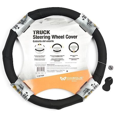 Alpena Black Leather Truck and SUV Steering Wheel Cover