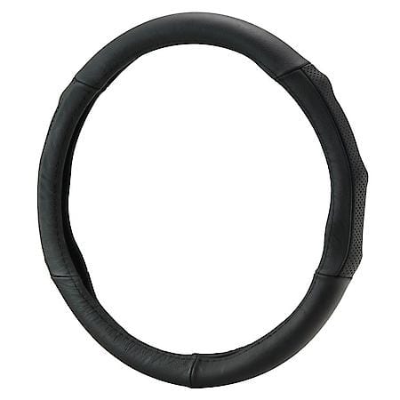 Alpena Black Leather Truck and SUV Steering Wheel Cover