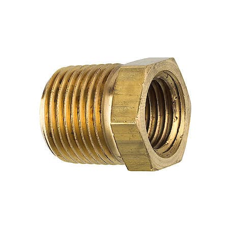 Brass Bushing, Male (3/8-18 Npt), Female (1/4-18 Npt), 1/Card
