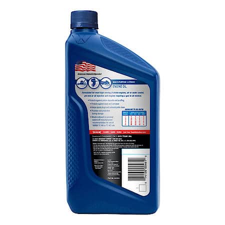 2-Cycle TC-W3 Conventional Engine Oil, Protects Against Piston Deposits, 1 Quart