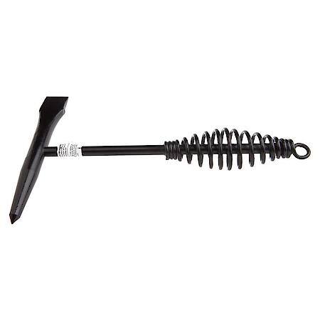 Straight Head Chipping Hammer - 10-1/2in long high carbon steel black tempered flat chisel on one end