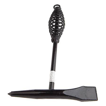 Straight Head Chipping Hammer - 10-1/2in long high carbon steel black tempered flat chisel on one end