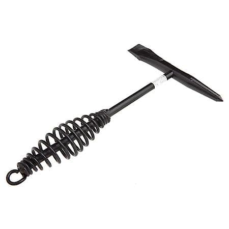 Straight Head Chipping Hammer - 10-1/2in long high carbon steel black tempered flat chisel on one end