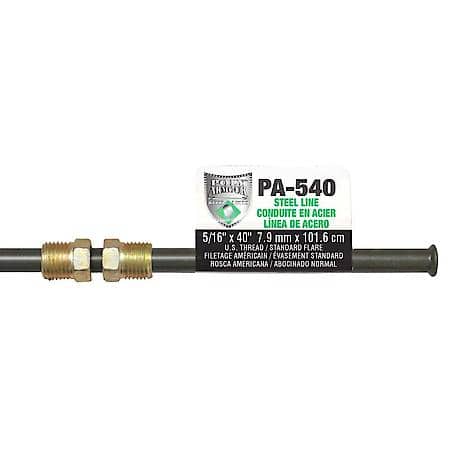 Domestic Poly-Armour PVF Steel Brake Line, 5/16 x 40