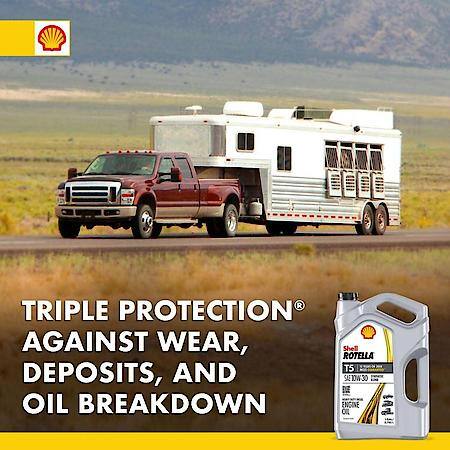 T5 10W-30 Synthetic Blend Diesel Engine Oil, Boosts Fuel Economy, 1 Gallon
