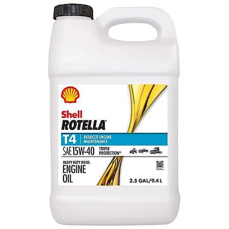T4 Triple Protection 15W-40 Synthetic Blend Diesel Engine Oil, 2.5 Gallon