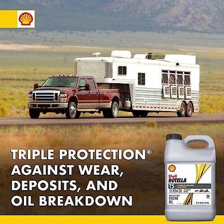 T5 10W-30 Synthetic Blend Diesel Engine Oil, Boosts Fuel Economy, 2.5 Gallon