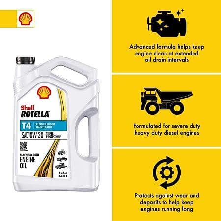 T4 Triple Protection 10W-30 Diesel Engine Oil, Enhanced Wear Protection, 1 Gallon