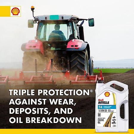 T4 Triple Protection 10W-30 Diesel Engine Oil, Enhanced Wear Protection, 1 Gallon