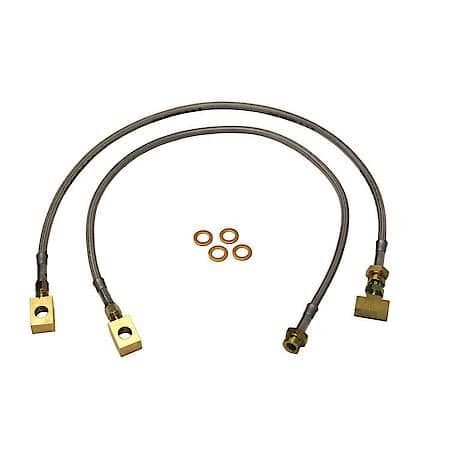 Braided Stainless Steel Hose, Use With 4 Inch To 6 Inch Lift, Set Of 2