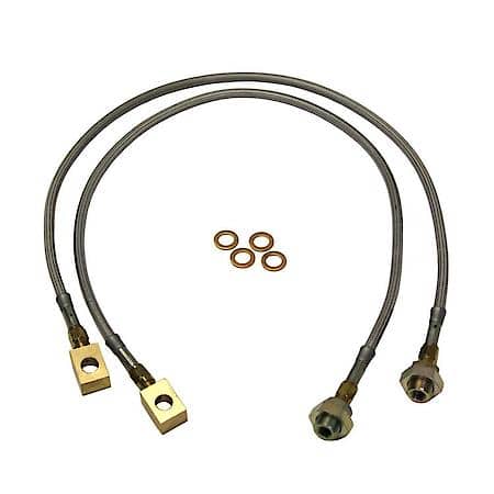 Braided Stainless Steel Hose, Use With 5 Inch To 8 Inch Lift, Set Of 2