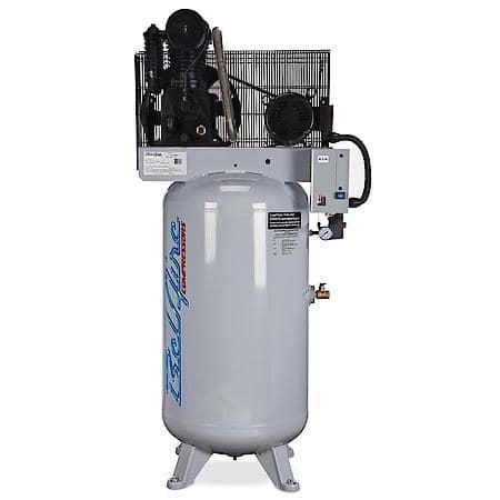 7.5 Hp 80 Gallon Cast Iron Compressor Single Phase Power
