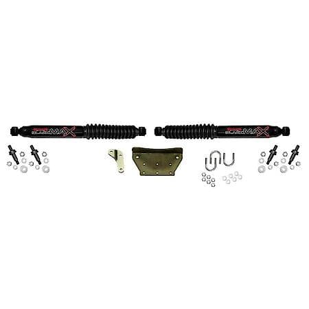 Steering Stabilizer Kit, Blackmax, Dual, With Brackets/Hardware, No Shock Boot