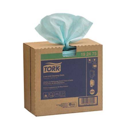 Tork Low-Lint Cleaning Cloth, Pop-Up Box, 1 ply, Lt Blue