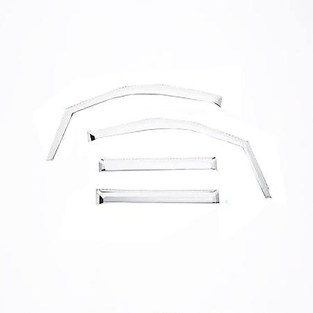 Snap-In Window Visors: In Channel Mount, Chrome, Front And Rear, 4 Pc