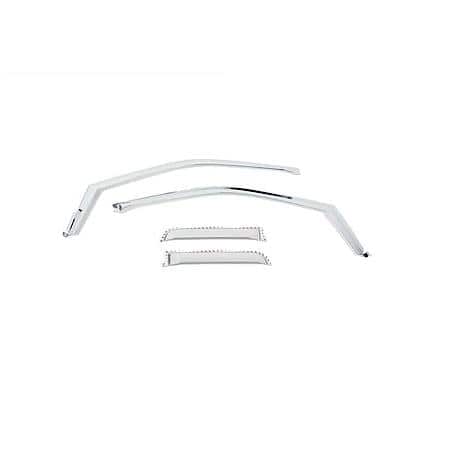 Snap-In Window Visors: In Channel Mount, Chrome, Front And Rear, 4 Pc