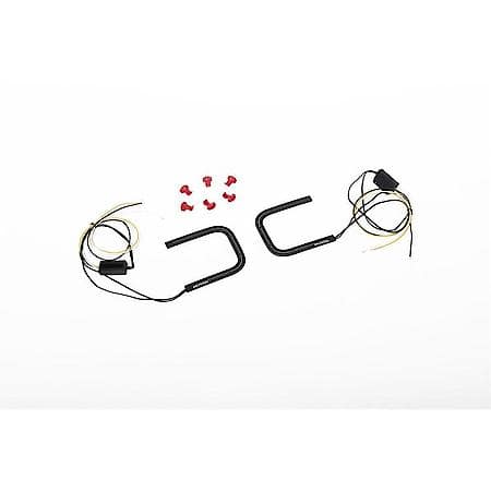 Black Aluminum Housing, Clear Lens, Led, Clear Bulb, Set Of 2